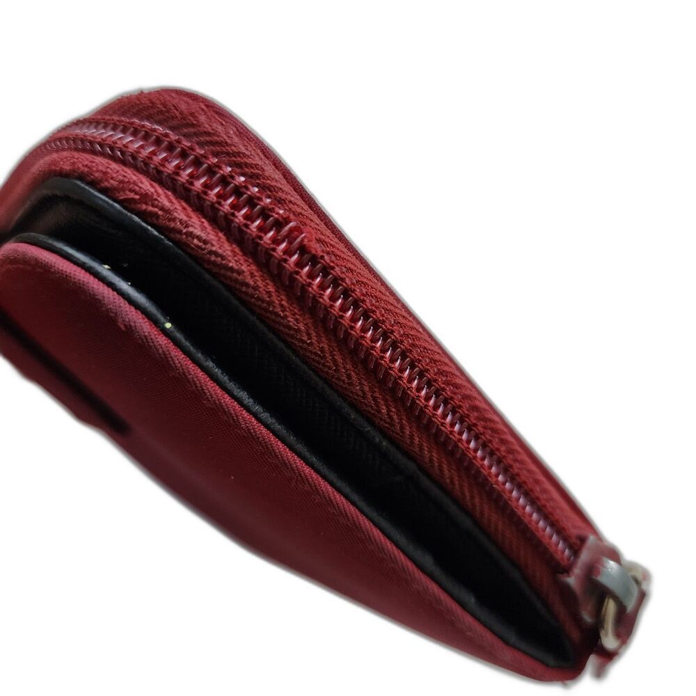Prada Portafoglio Tessuto Zip Nylon Leather Wallet With COA and Box - Picture 13 of 16